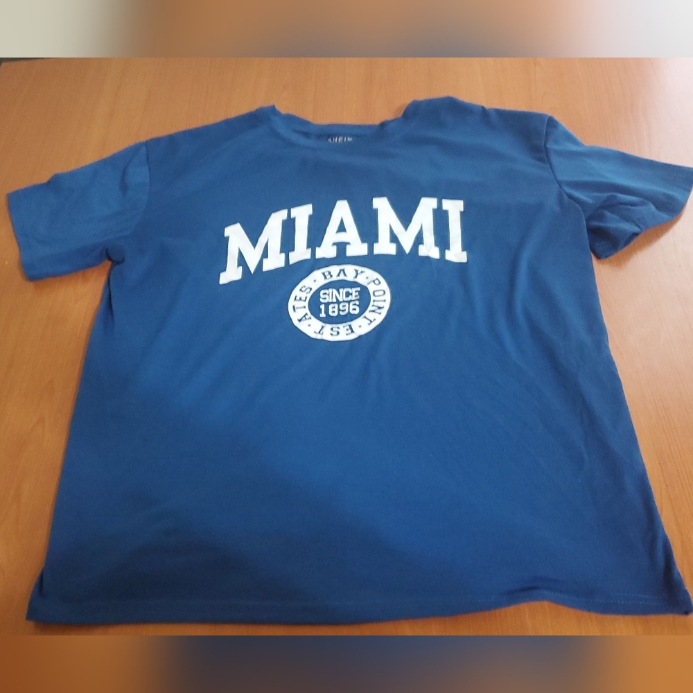 SHEIN 'MIAMI' Drop Shoulder Tee